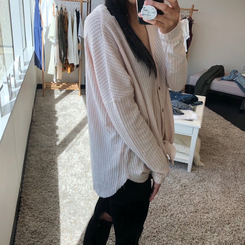 LYNN Thermal Button Down Sweater - Picture 6 of 8